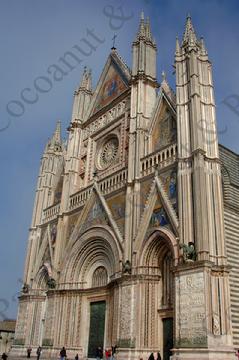 Facade of Orvieto Duomo Umbria Italy religious catholic