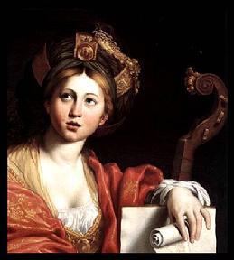 cumean sybil st. cecilia oil painting viola di gamba music saint domenichino